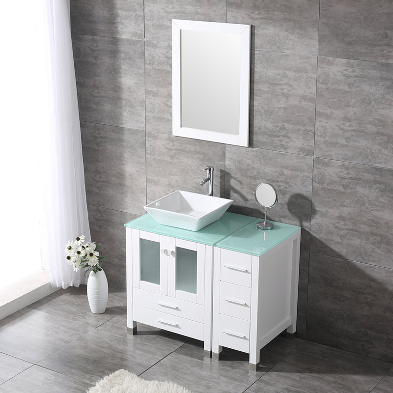 Brayden Studio® Roberge 36'' Single Bathroom Vanity Set with Mirror